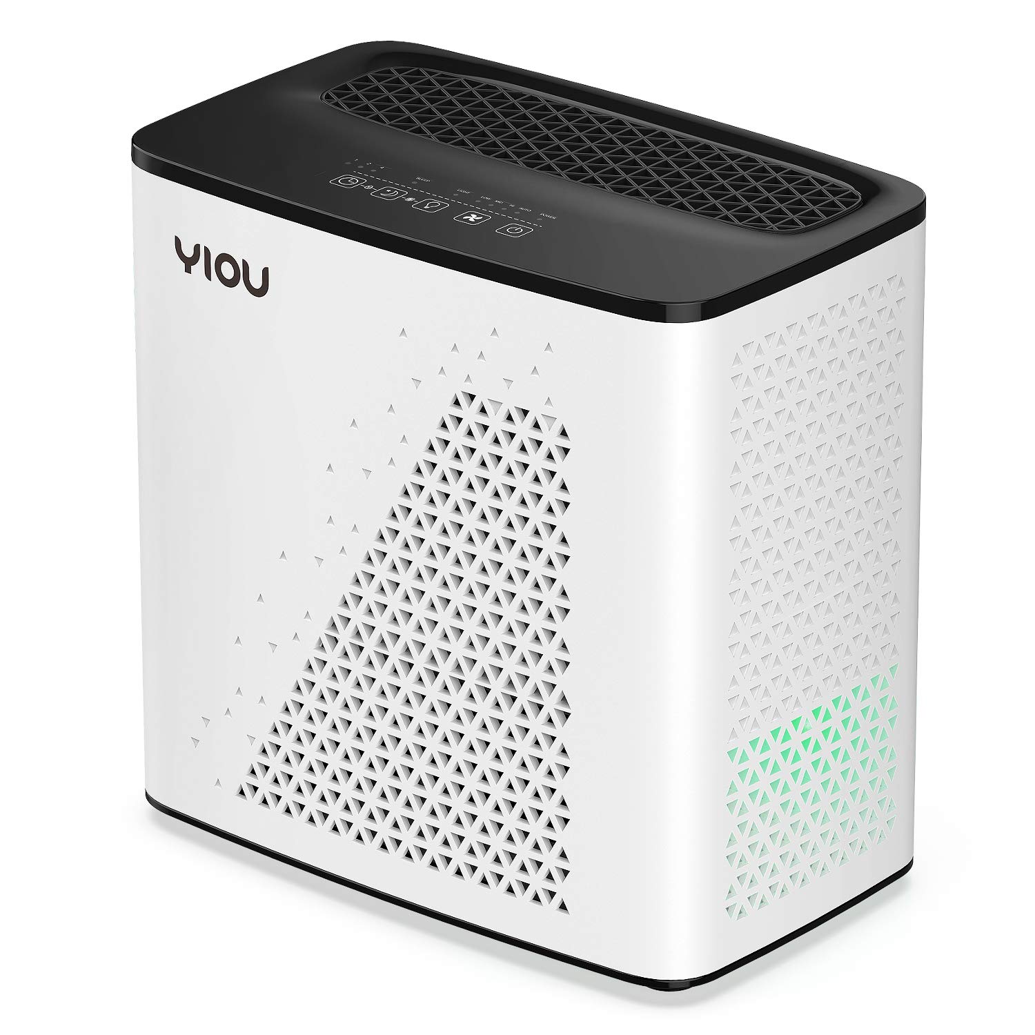 YIOU Air Purifier for Home, Allergies and Pets Dander Smokers in Bedroom, H13 True HEPA Filter, 20db Filtration System Cleaner Odor Eliminators, Remove 99.99% Dust Smoke Mold Pollen, Black