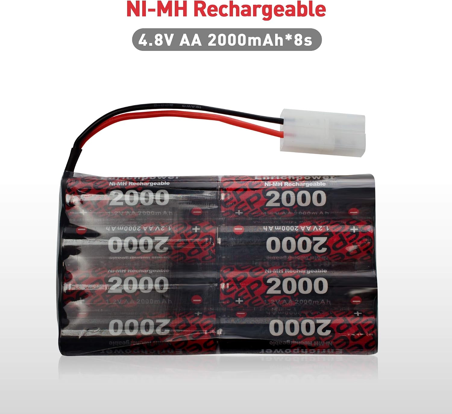 Receiver Rx Battery Enrich Power FCONEGY 2 Packs Receiver RX Battery 4.8V 2000mAh NiMH ...