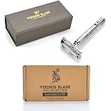 VIKINGS BLADE The Chieftain Safety Razor + 5 Swedish Platinum Super Blades + Carry Case