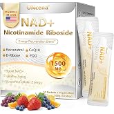 UNcena NAD+ Liquid Supplement 1500mg - High Absorption Formula - 30 Packets | Liposomal NAD Resveratrol with PQQ CoQ10, NAD Plus Boosts Cellular Energy, Overall Vitality for Women &amp; Men