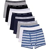 Calvin Klein Kids Boys' Modern Cotton Boxer Brief Underwear 8-Pack, Stripe Pack, Large