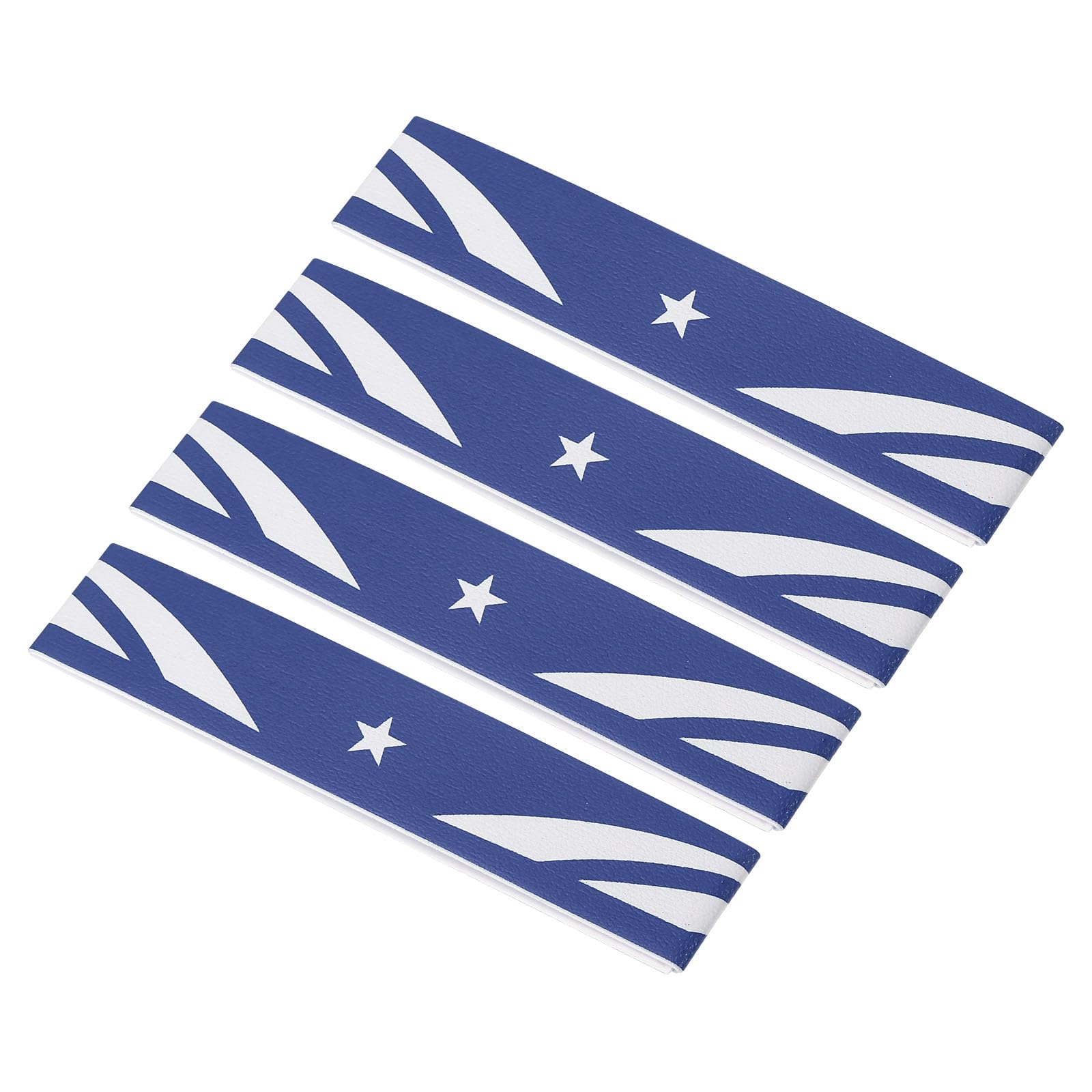 PATIKIL 9.8"x0.7" Badminton Racket Head Protector Sticker, 4 Pack PU Racquet Guard Tape Racket Frame Stickers Thickened Wear-Resistant, Navy Blue