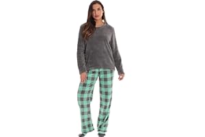 Just Love Plush Women’s Pajama Pant Set with Matching Socks with Sayings