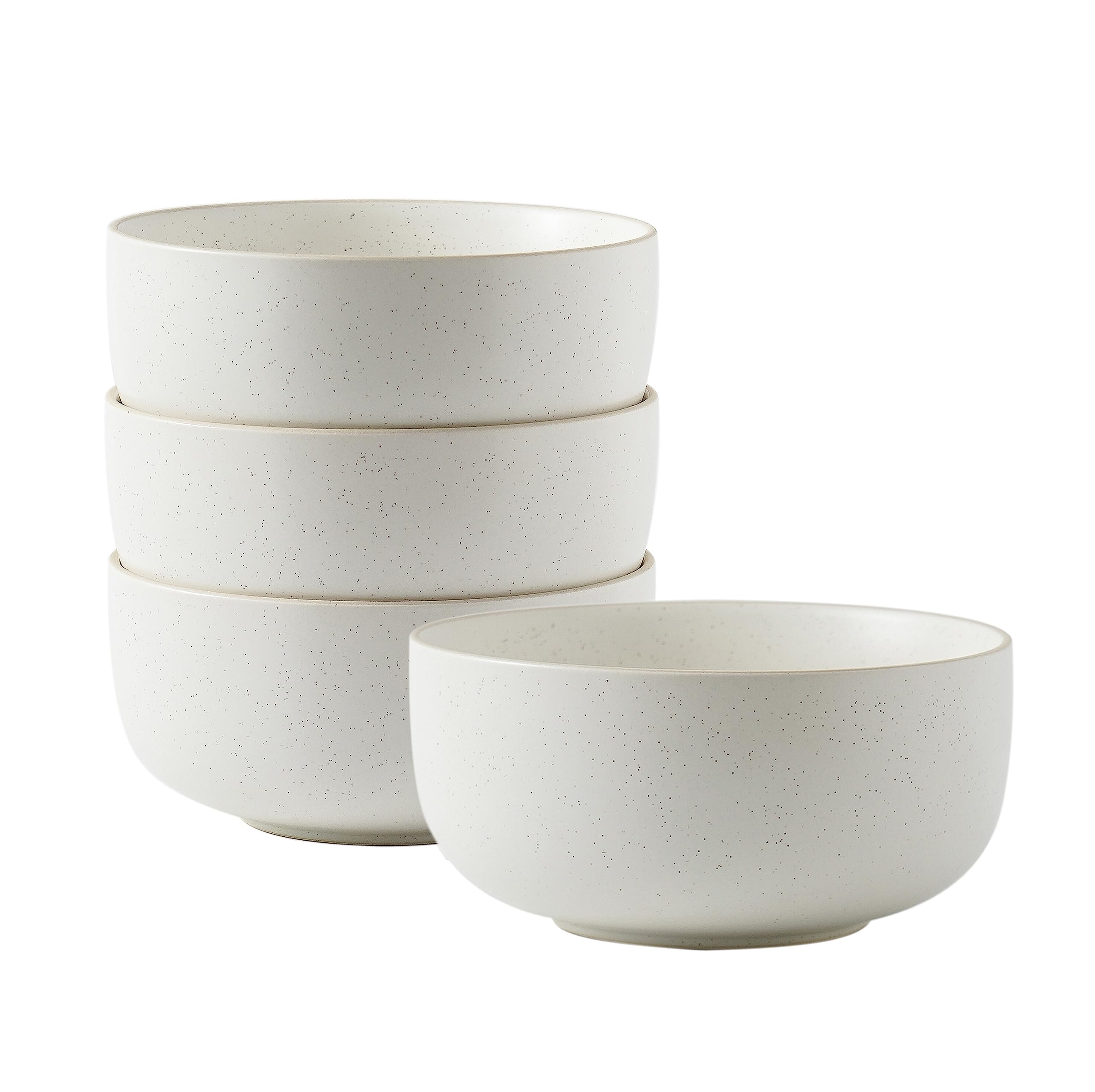 Photo 1 of S&Q'S CERAMICS S&Q Ceramic Bowls for Kitchen, 36 Ounce, Large Capacity Cereal Bowls Set of 4, For Soup, Oatmeal, Breakfast, Microwave and Dishwasher Safe, Glazed Matte Off White…