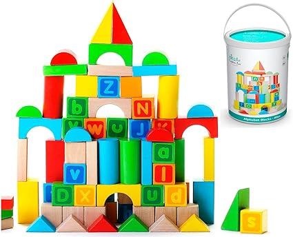 old wooden building blocks