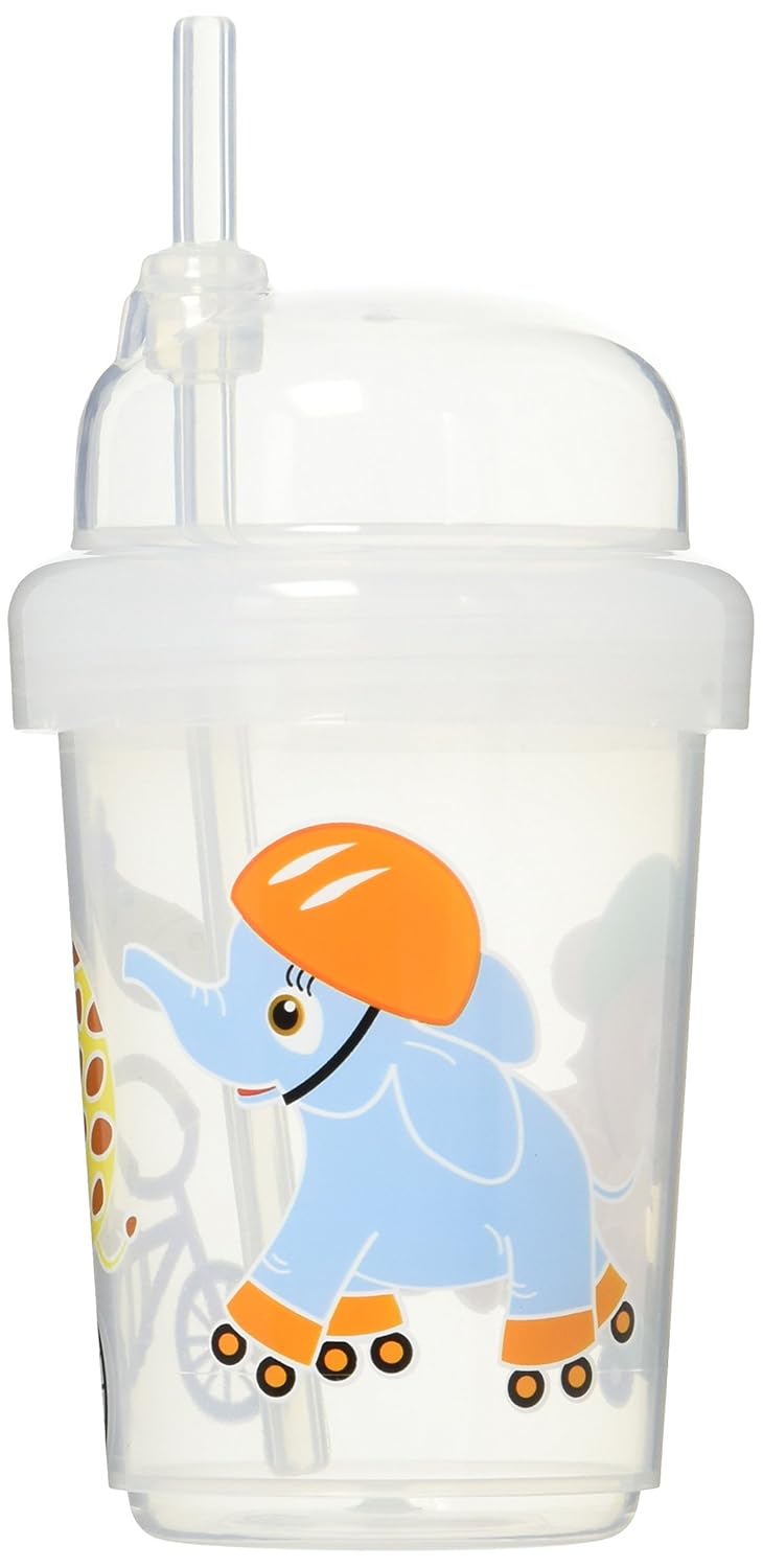 nuspin kids 8 oz Zoomi Straw Sippy Cup, Safari Animals Style eBay