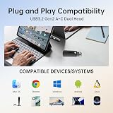 SSK 1TB External SSD USB 3.2 Gen 2 Dual USB-C USB-A Portable Drive view 6