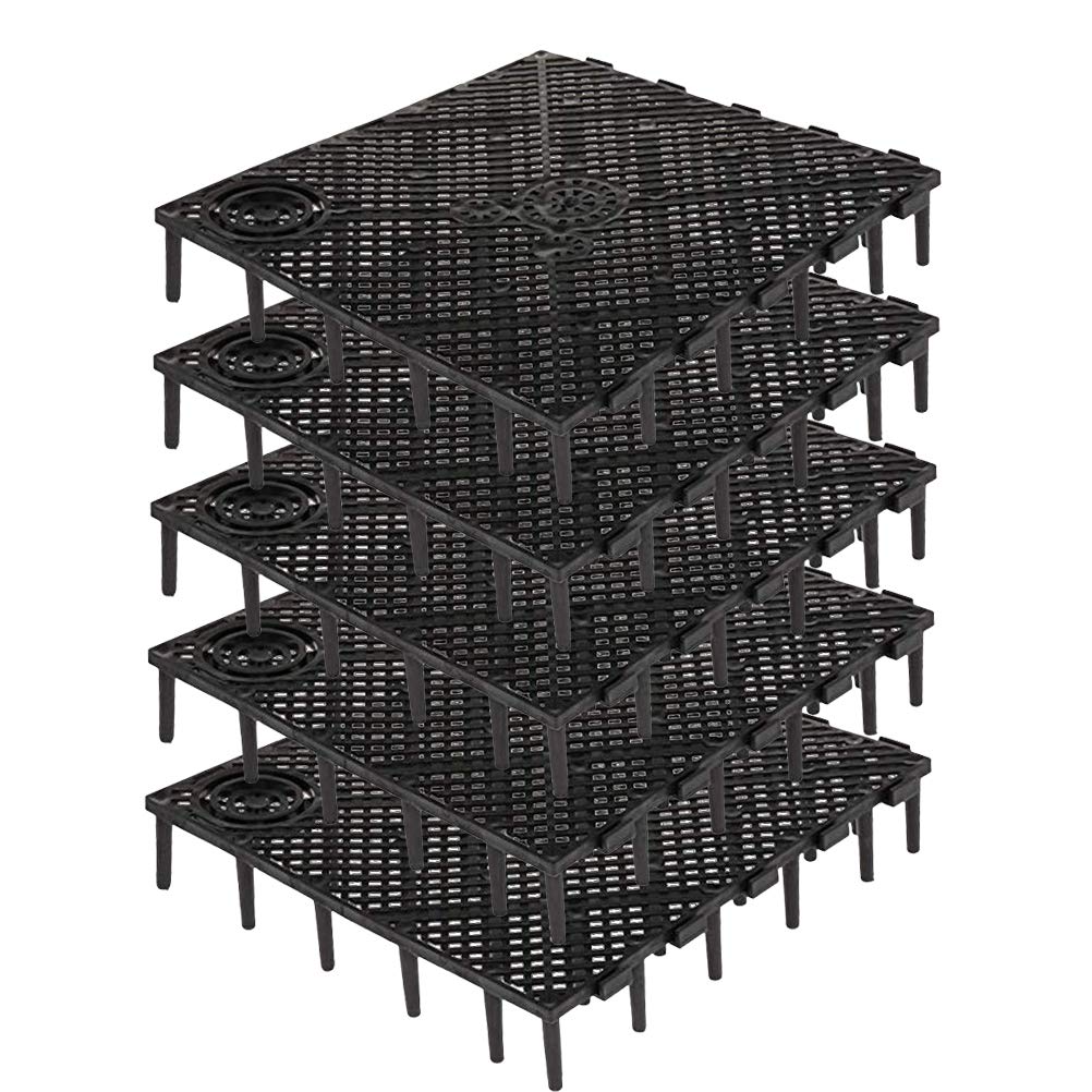 POPETPOP 10pcs Fish Tank Undergravel Filter Board PVC Aquarium Bottom Clapboard Fish Tank Filter (Black)