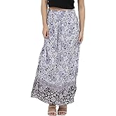Angie Women's Printed Smocked Waist Maxi Skirt