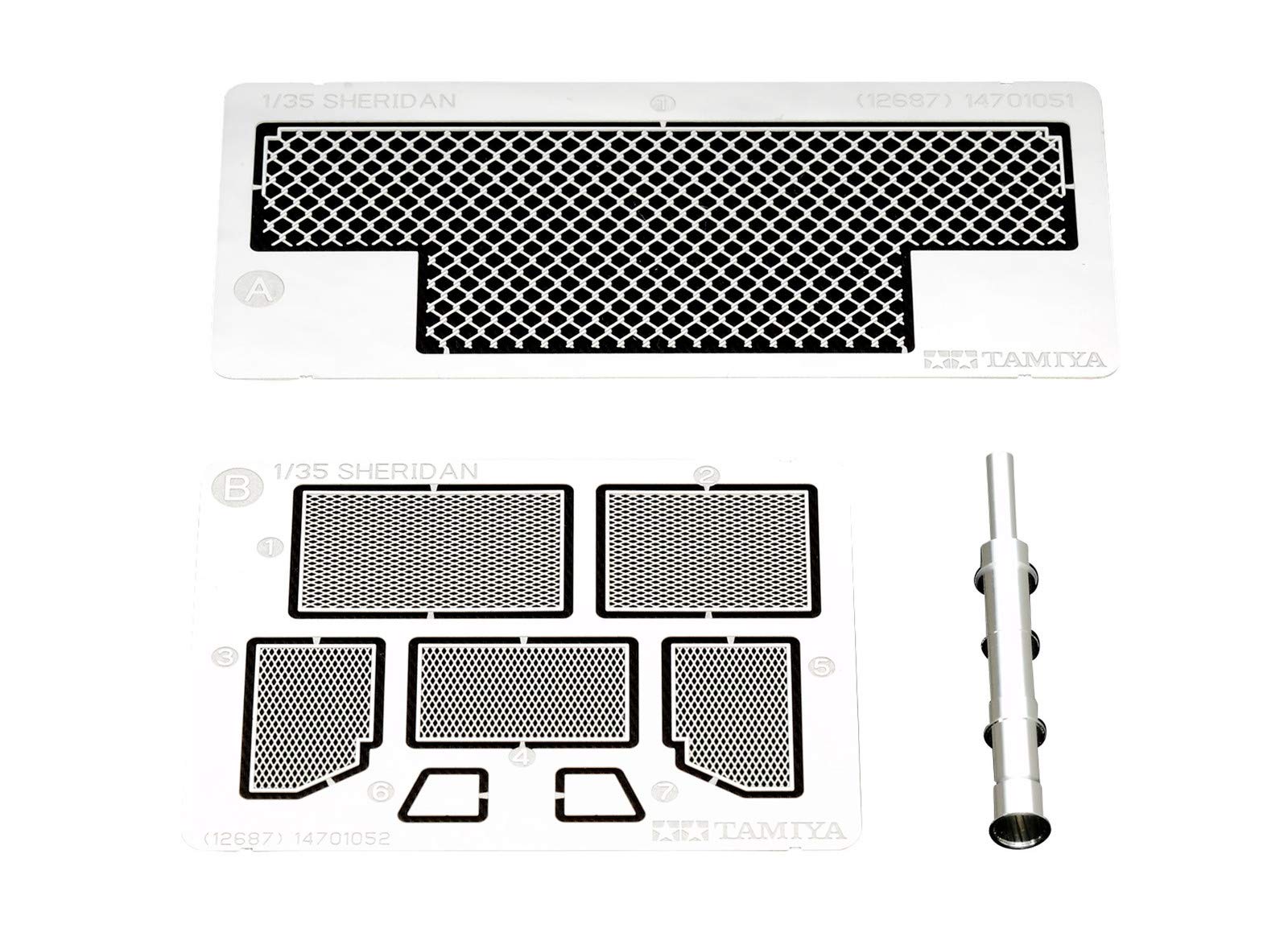 Tamiya 12687 1:35 Aluminium Gun Tube with PE M551 Sheridan, Model Building, Crafts, Hobby, Gluing, Accessories, Part, K.a