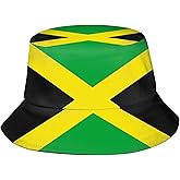Retro Jamaica Bucket Hat for Adult Fashion Doughnut Print Hat Travel Packable Sun Cap Outdoor Hat for Women and Men