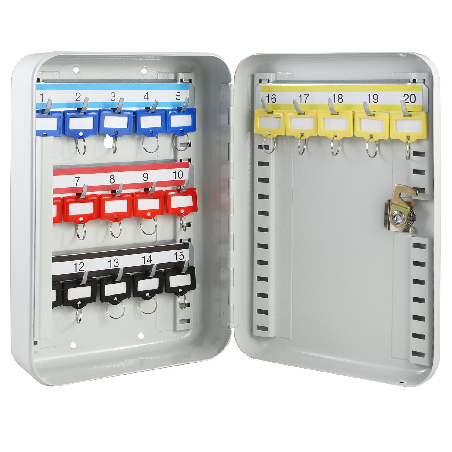 HMF 12520-07 Key Box, 20 Keys 25 x 17 x 7,5 cm, light gray