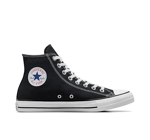 Converse Unisex Adult Chuck Taylor All Star High Top, Black, 8.5 Womens/6.5 Mens