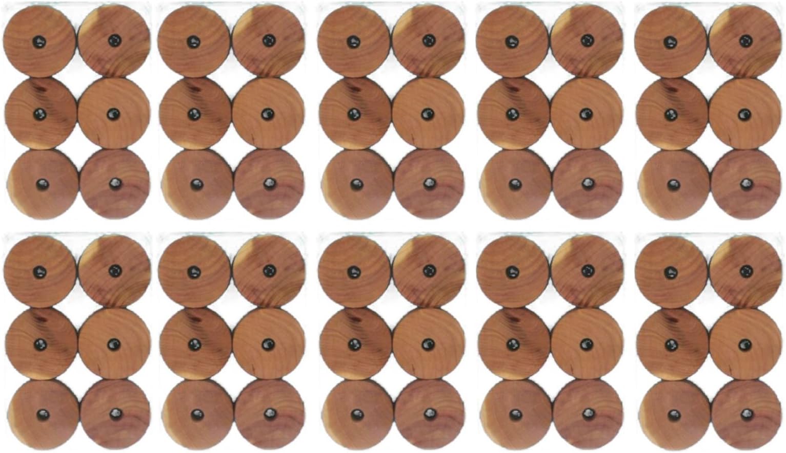 Cedar Wood Moth Repellent, Moth Rings for Hangers, Diameter 3.5 cm, Set of 60