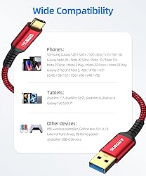 SUNGUY USB C Cable 3FT, 10Gbps USB C 3.1 Gen2 USB A