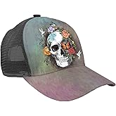 Sugar Skull Baseball Cap Adjustable Dad Hat Trucker Hat Outdoor Cap Sun Hats for Men Women