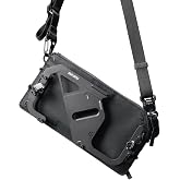 Aulumu B02 Men's Crossbody Phone Bag with Metal Compartment | 0.3L Black | Original Design | Water-resistant Small Sling Bag | Magnetic Buckle | Adjustable Strap