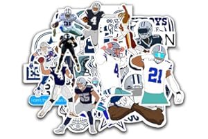 TRANSMERIDIAN TRAVELER 39 PCS Dallas Stickers Decal for Cowboys Stickers for Water Bottle, Laptop, Bicycle, Computer, Motorcycle, Travel Case, Car Decal Decoration Sticker 2-2.5 inches