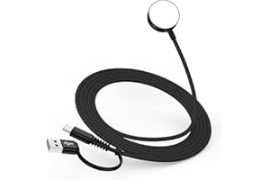 for Samsung Galaxy Watch Charger, [USB A/C Dual Port] 3.3FT Magnetic Wireless Charger Fast Charging Cable Compatible with Gal
