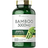 Carlyle Bamboo Extract Capsules | 300 Count | 210mg Silica | Non-GMO, Gluten Free Supplement