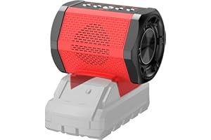 Bluetooth Speaker Compatible with Milwaukee M18 Battery with USB-A/C Charging for Jobsite, Camping and Parties (Battery not I