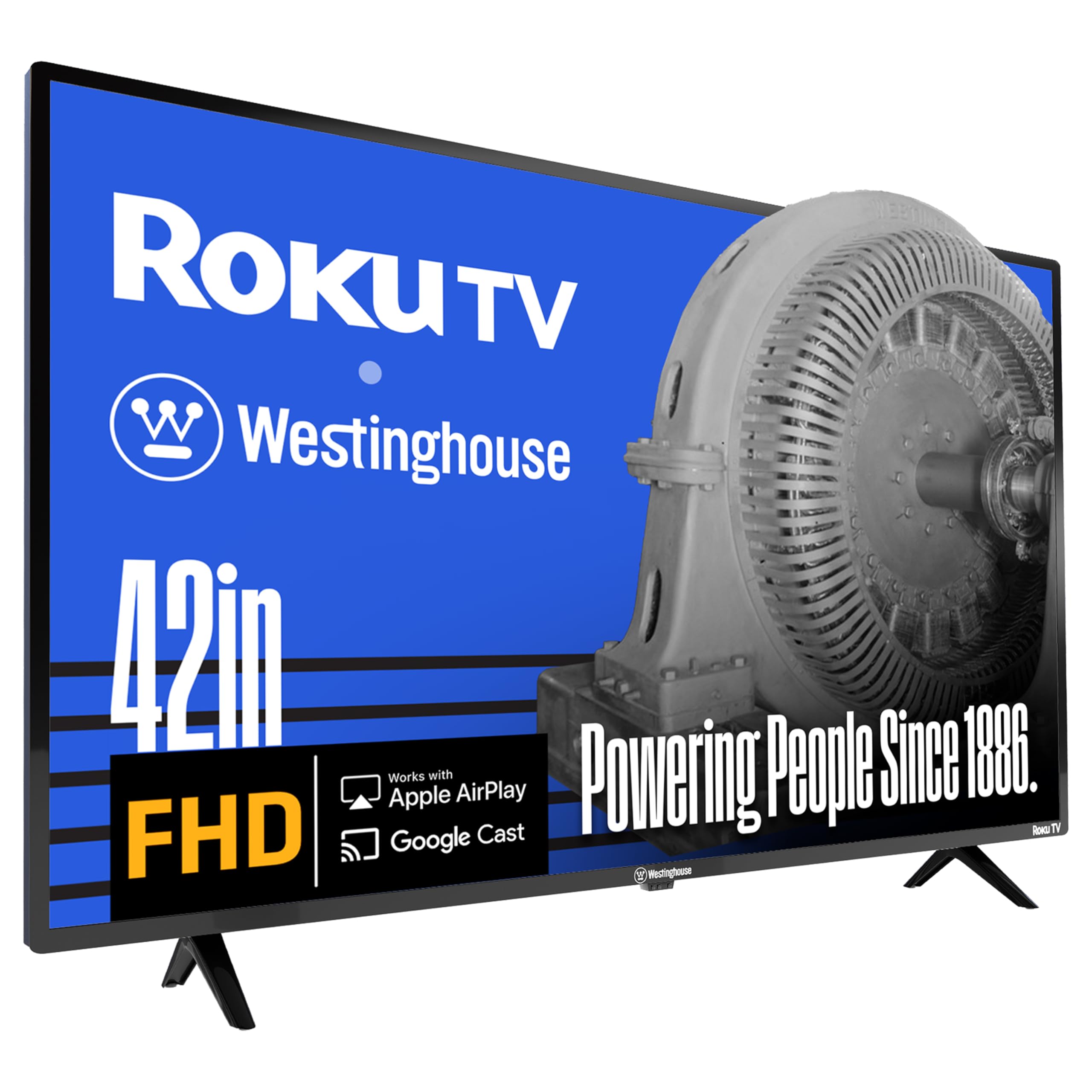 Photo 1 of Westinghouse Roku TV - 42 Inch Smart TV, 1080P FHD Television with Wi-Fi Connectivity and Mobile App, Flat Screen, Bluetooth, Compatible with Apple AirPlay, Alexa and Google Assistant