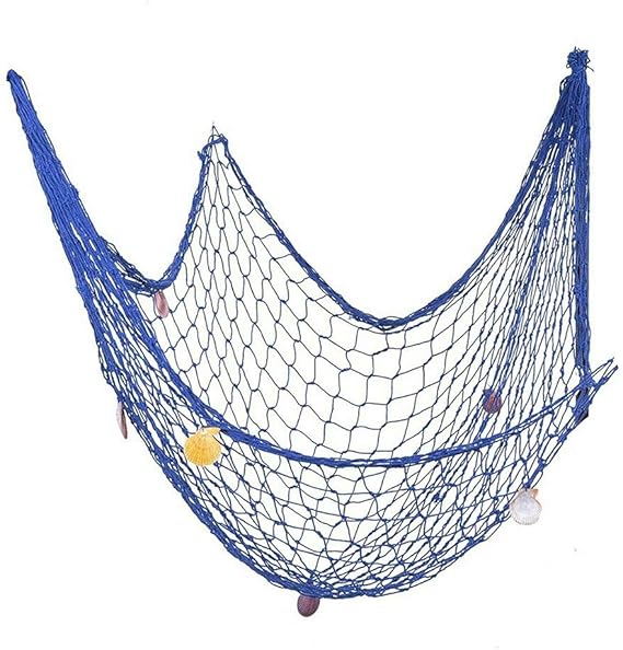 Amnixo - Red de pesca para manualidades, estilo bohemio, decoración del