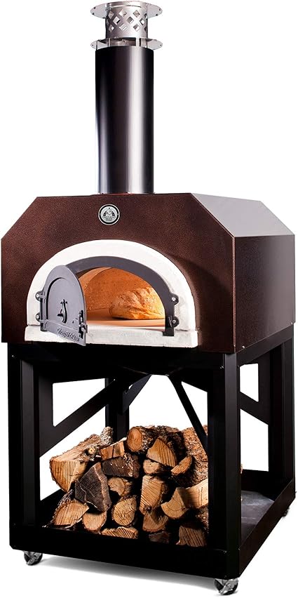 Amazon Com Chicago Brick Oven Cbo 750 Outdoor Wood Fired Pizza Oven On Cart Copper Garden Outdoor