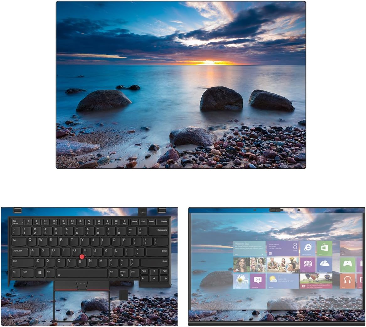 Decalrus - Protective Decal Serene Rockscape Skin Sticker for Lenovo ThinkPad X1 Carbon (6th Gen.) (14