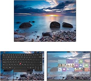 Decalrus - Protective Decal Serene Rockscape Skin Sticker for Lenovo ThinkPad X1 Carbon (6th Gen.) (14