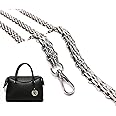 TH TANHHOO Metal Wide Chunky Purse Strap Chain Crossbody Replacement Purse Straps For Handbags Bag Chain Making Supplies Accessories (Silver) 23.6"/60cm