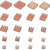 ZDE 20PCS Pure Copper Heatsinks CPU Cooler Heatsinks with Strong Thermal Conductivity Great Heat Dissipation Compatible with Raspberry Pi 5/Raspberry Pi 4 Model B