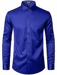 JEMITOP Men's Stretch Wrinkle Free Dress Shirts