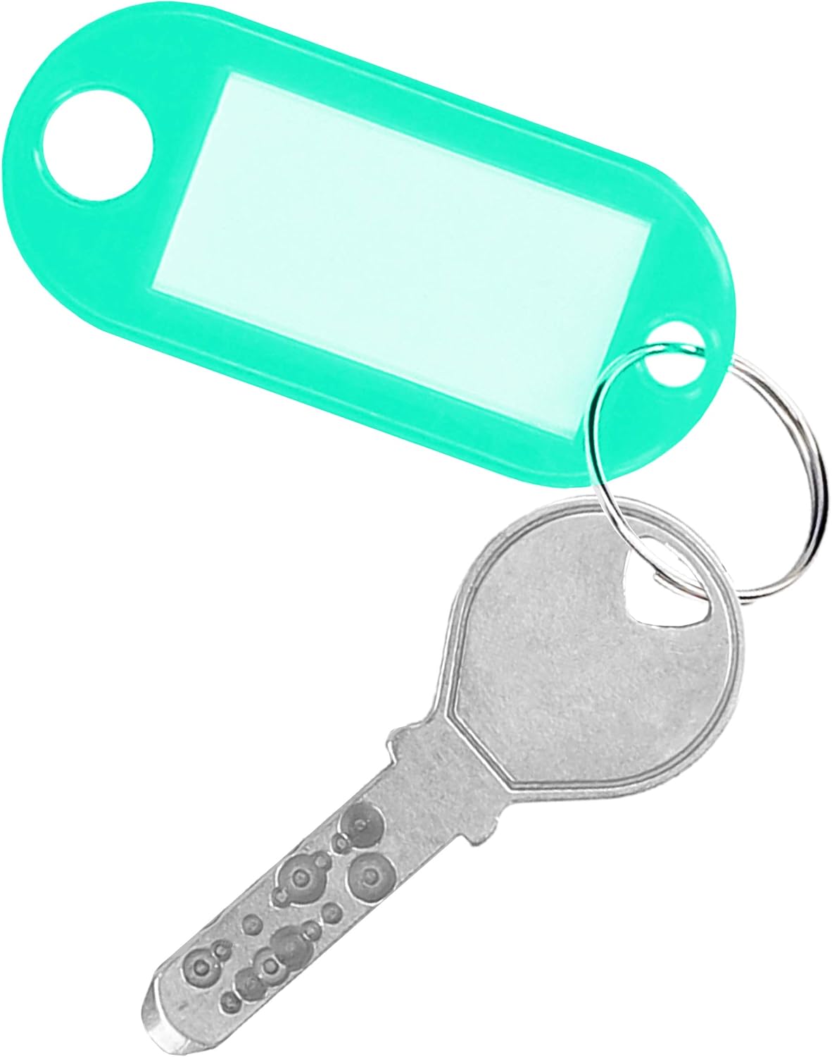 10 x Key Fob Key Tags Writeable Key Ring for Labelling Turquoise – BigaMart