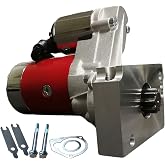 Heavy-Duty High Torque Mini Racing Starter for Chevy SBC BBC 153/168 Tooth 18493 (Red)