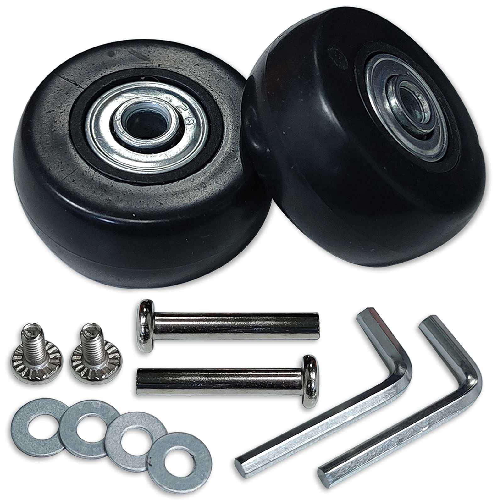 Luggage Suitcase Replacement Wheels OD 40mm Repair Kit Axles Rubber Metal (40mm x 18mm x 6mm) — image 1
