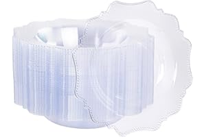 COLOSUS 60 Clear Plastic Bowls, 12 oz Disposable Soup Bowls, Premium Plastic Dessert Bowl,Heavy-duty Salad Bowl for Party, Wedding, Dinner, Christmas, Thanksgiving, and Catering