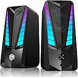 CHAFON Computer Speakers, Dynamic RGB PC Speakers, USB Powered Stereo Computer Speakers for Desktop, 2.0 Channel Speakers for
