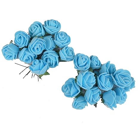 Majik Set Of 24 Pcs Hair Flower Accessories Juda Bun Decoration