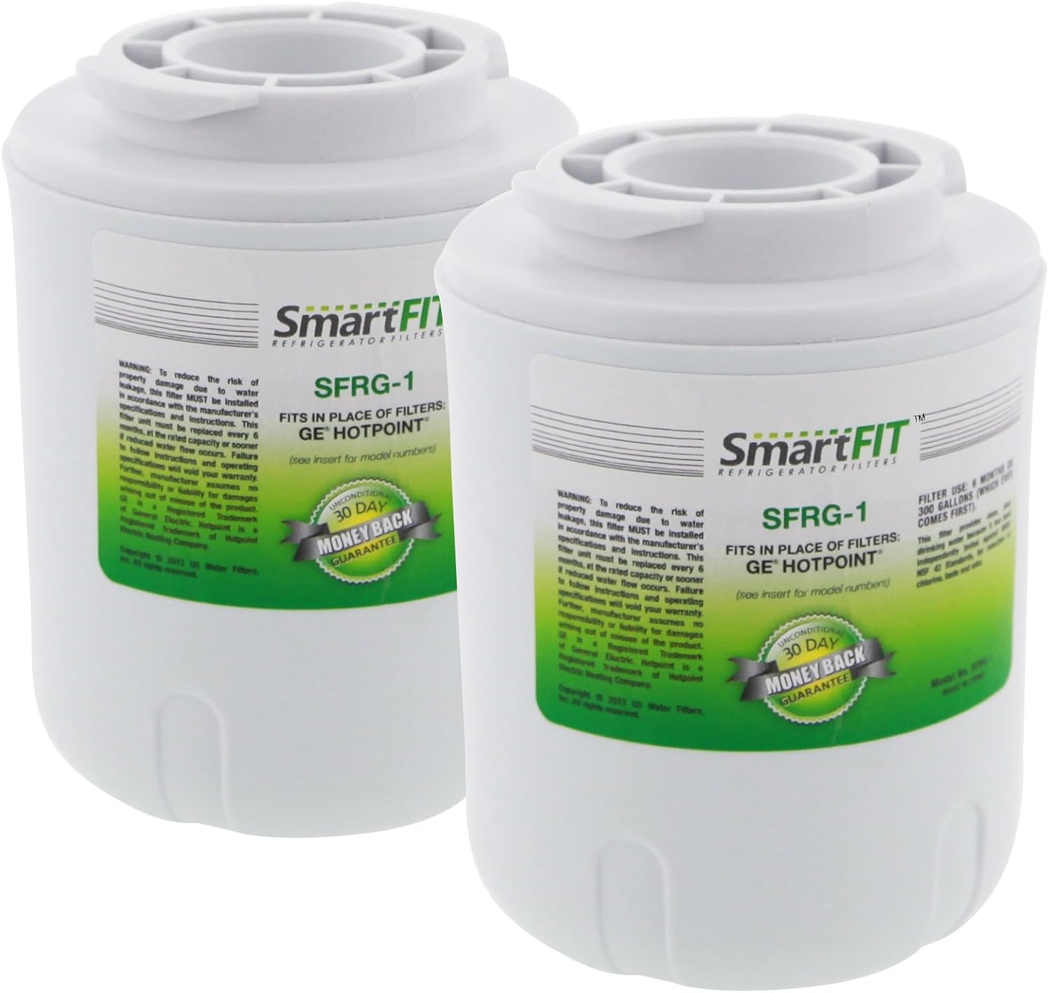 SmartFIT SFRG1 Refrigerator Filter Replacement for GE MWF 2Pack