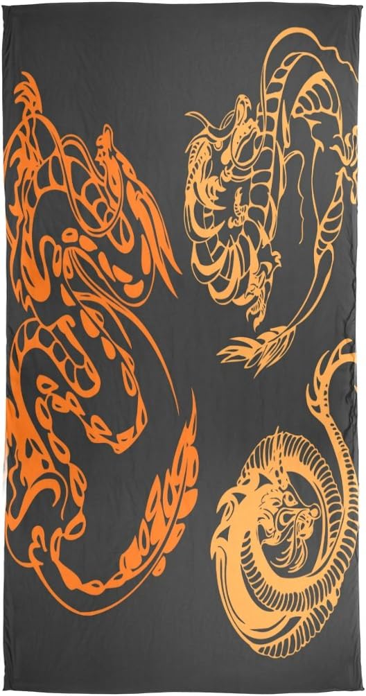 Scarfs for Women Chinese Ancient Dragon Lightweight Fashion Long Shawl Wraps