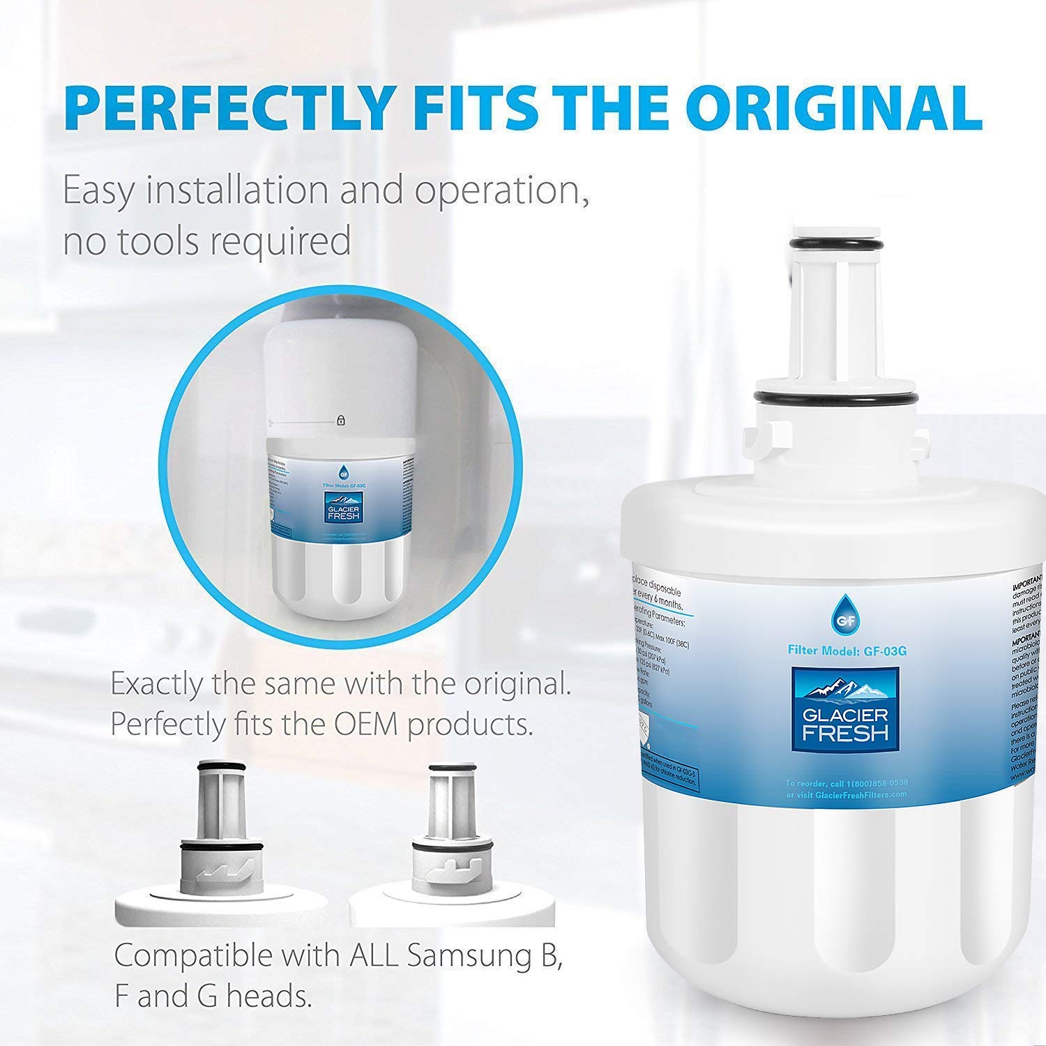 DA2900003G Refrigerator Water Filter Replacement for Samsung DA29
