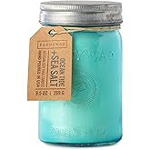 Paddywax Scented Candles Relish Collection Soy Wax Artisan Candle in Glass Jar with Lid, 9.5-Ounce, Ocean Tide + Sea Salt