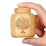 Mini Urns for Human Ashes Made of Bamboo Set of