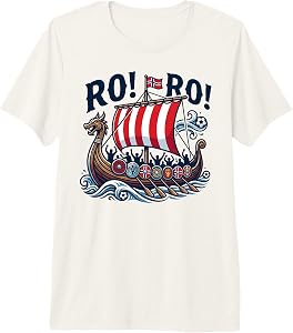 Ro Ro Norway Viking Ship Soccer Norwegian Fan Men Women Premium Tri-Blend T-Shirt