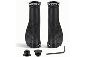 SAPLIZE Bike Handlebar Grips, Multi Colors/Design Optional, Ergonomic Design, Aluminum Double Lock-on, Mountain Bike Grips, MTB BMX Downhill Foldable Urban Bicycles Grips, Scooter Grips