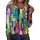 TCOT Women Long Sleeve Crew Neck Tee Tops Trendy Casual Dressy Blouses Spring Clothes Pullover Shirts