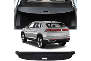 AQAE Retractable Cargo Cover Compatible with 2020-2025 2026 VW Volkswagen Atlas Cross Sport Trunk Cover Rear Trunk Security Cover Shielding Shade Privacy Screen Cover VW Atlas Cross Sport Cargo Cover