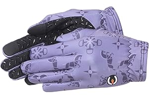 Kerrits Kids Thermo Tech Winter Horse Riding Gloves – Secure Grip, Horse Print Kids Equestrian Gloves, Brushed for Warmth