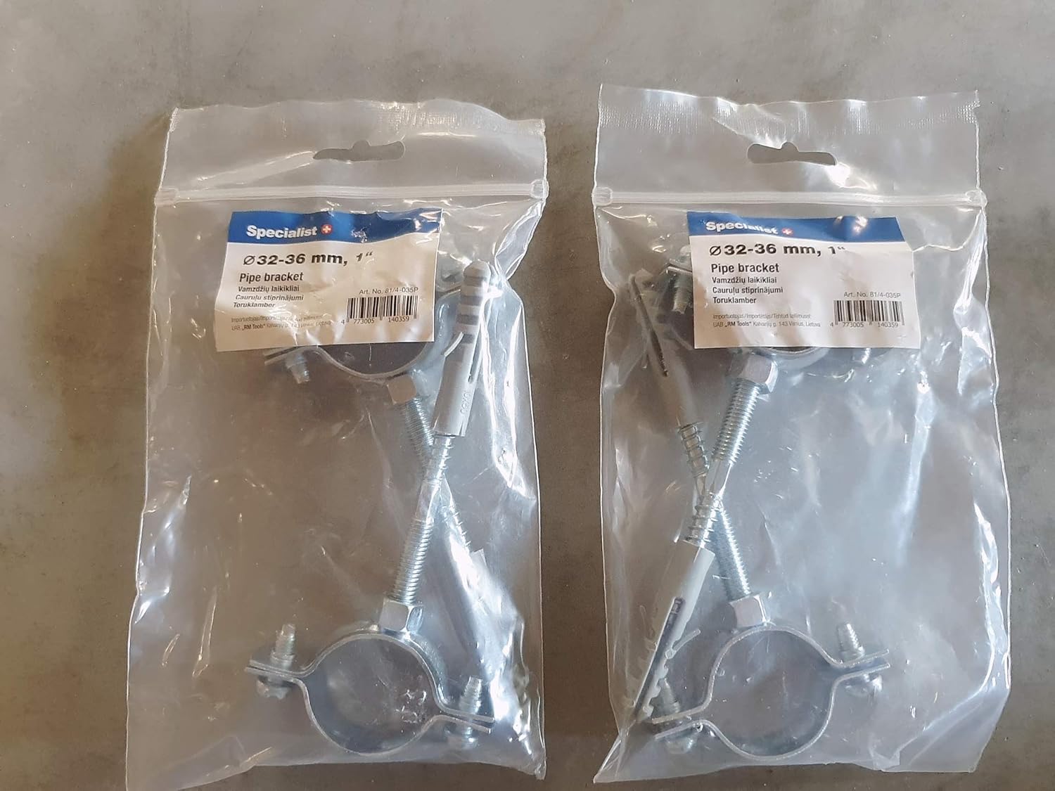 (Pack of 4 pcs) Metal Pipe Brackets Clips Clamps for diameter 32-36 mm Pipes (4) - Image 4